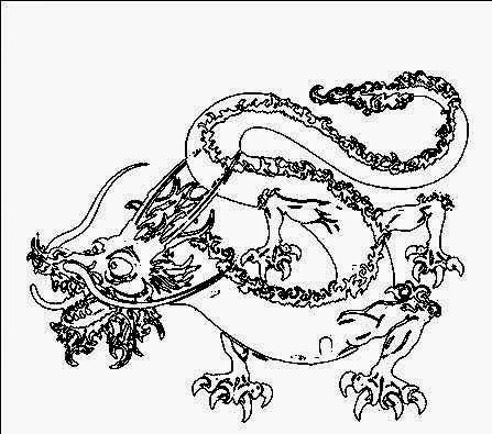 447x395 Chinese Dragon Drawing Tutorial - Chinese Dragon Drawing Tutorial