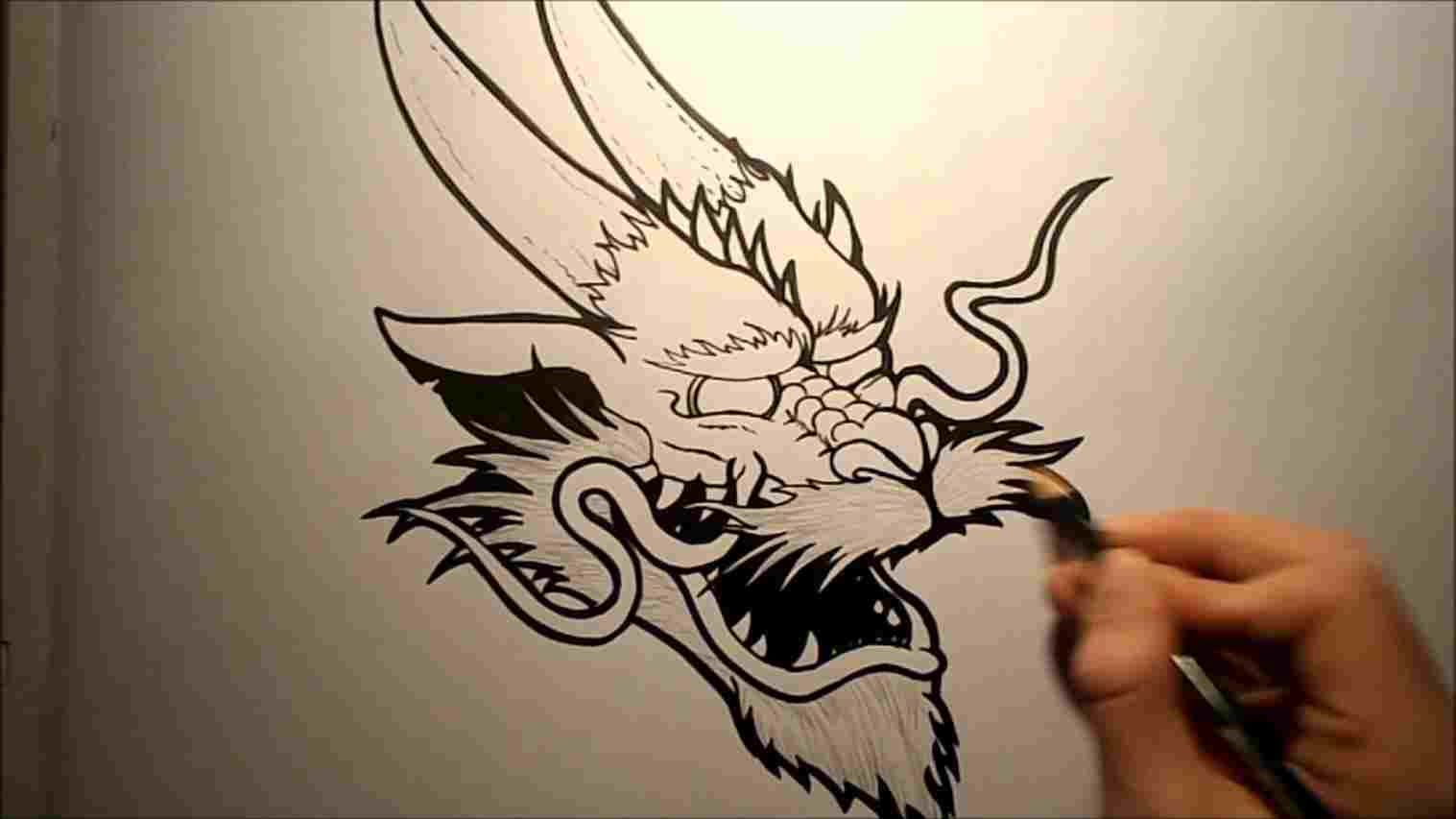 1517x853 Dragon Face Drawing Easy To Draw Easy Dragons Step - Chinese Dragon Face Drawing