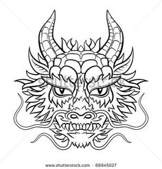 236x246 dragon head coloring book pages dragon head tattoo, dragon - Chinese Dragon Face Drawing