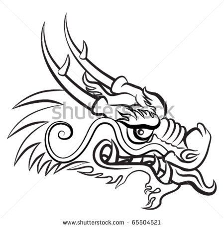 450x459 Image Result For Chinese Dragon Head Outline Dragons Japanese - Chinese Dragon Face Drawing