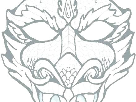 440x330 Chinese Dragon Face Coloring - Chinese Dragon Face Drawing