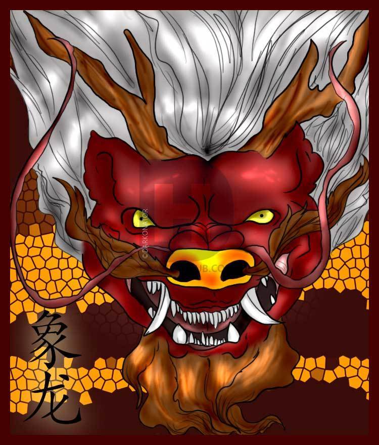 750x880 How To Draw A Chinese Dragon Head, Step - Chinese Dragon Head Drawing