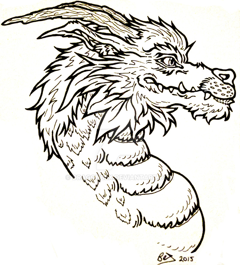 Chinese Dragon Line Drawing at PaintingValley.com | Explore collection ...