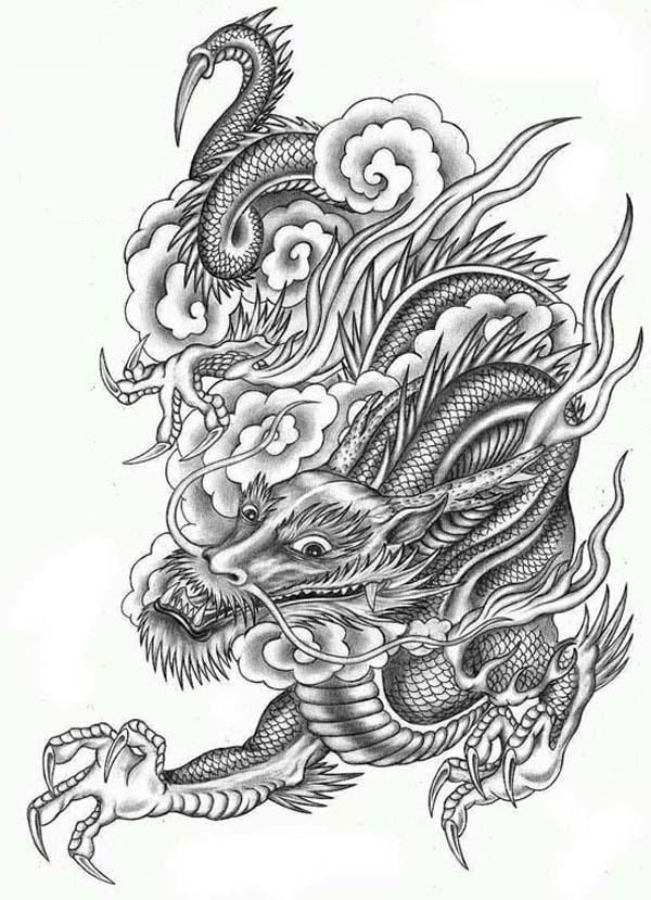 Chinese Dragon Tattoo Drawing at Explore