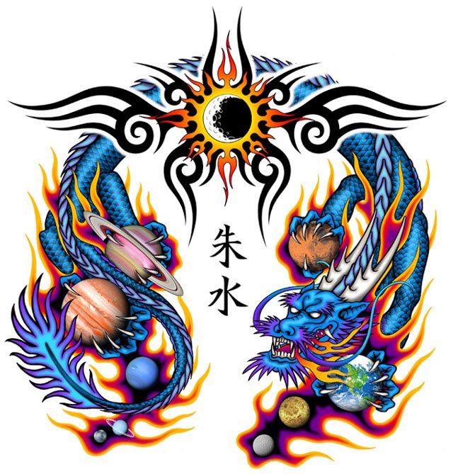640x669 Awesome Dragon Tattoo Designs For Men - Chinese Dragon Tattoo Drawing