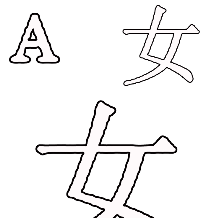 724x735 Chinese Characters Drawing Coloring Book Lazaros' Blank Books - Chinese Drawing Books