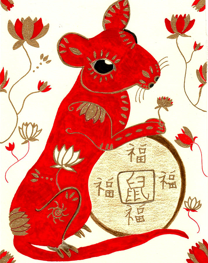 713x900 Chinese Year Of The Rat Drawing - Chinese Drawings