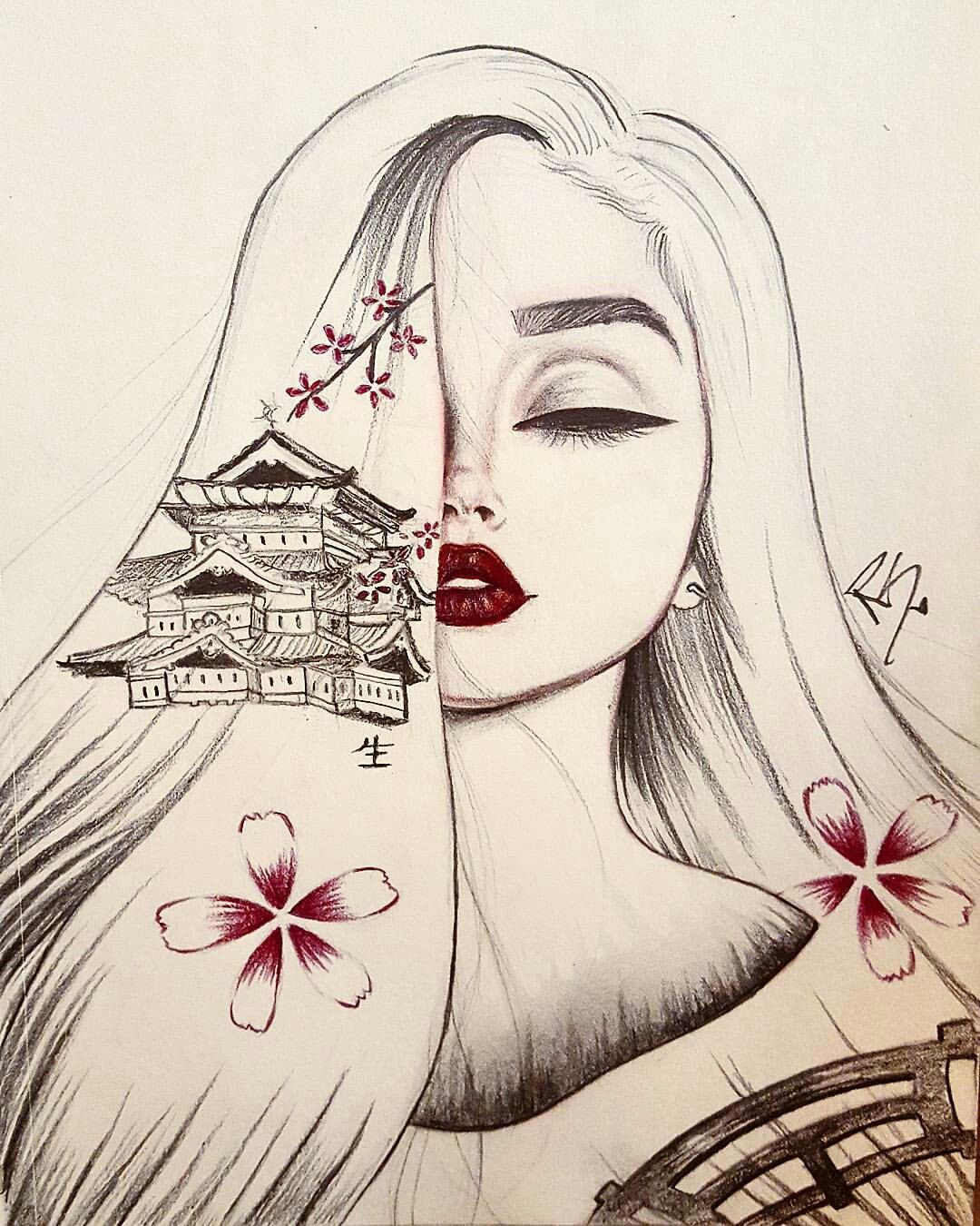 1080x1350 Japanese, Chinese Inspired Drawing From Christina Lorre - Chinese Drawings