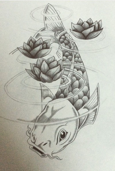 400x596 Chinese Fish Drawing - Chinese Fish Drawing