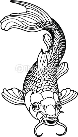 313x547 Chinese Fish Design - Chinese Fish Drawing