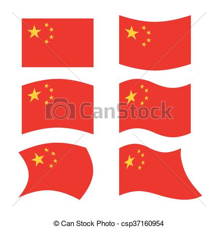 450x470 china flag set national flag of chinese state red flag - Chinese Flag Drawing