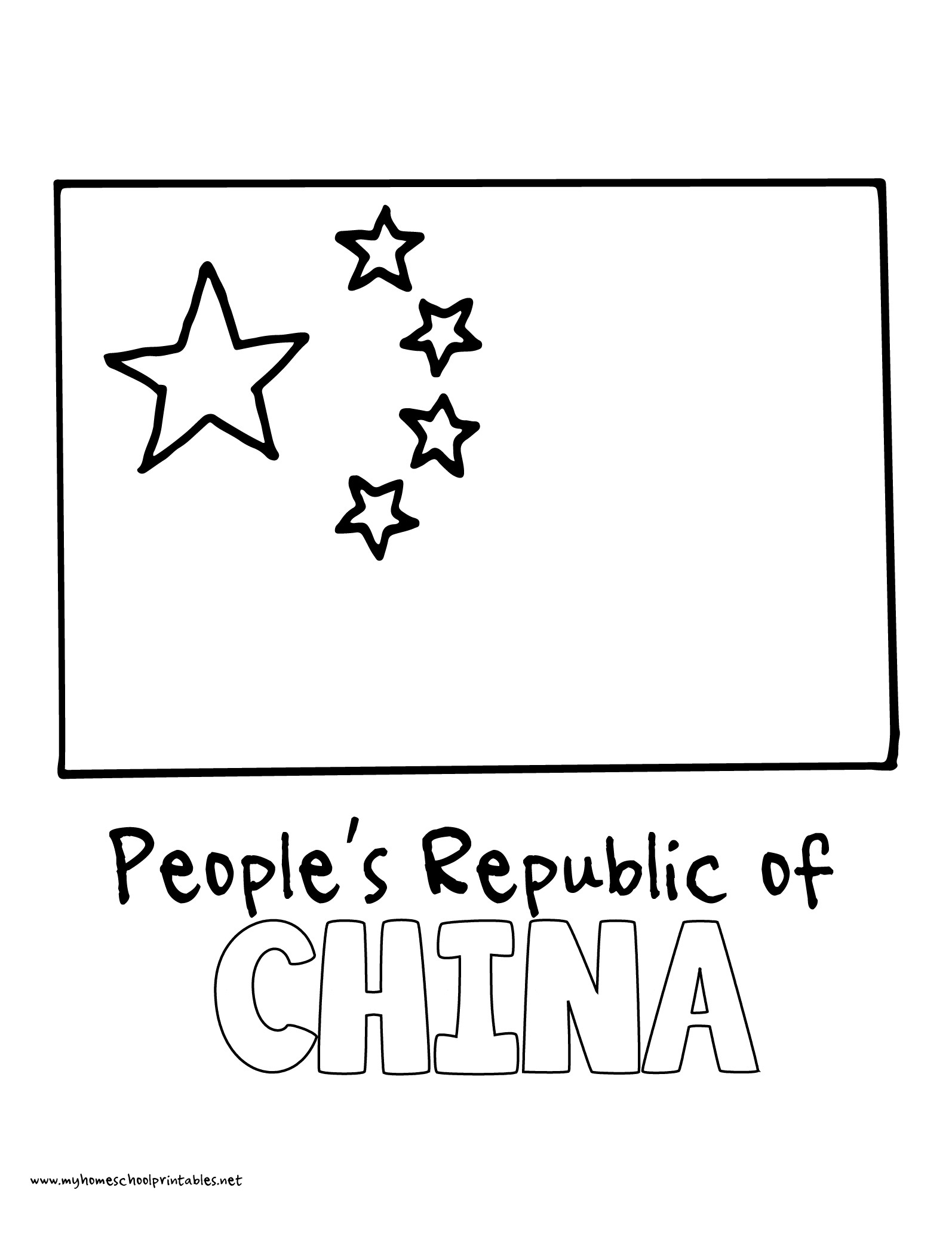 Chinese Flag Drawing at PaintingValley.com | Explore collection of ...