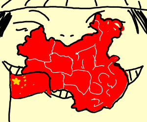 300x250 China And The Chinese Flag Drawing - Chinese Flag Drawing