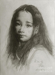 219x300 chinese girl drawings pixels - Chinese Girl Drawing