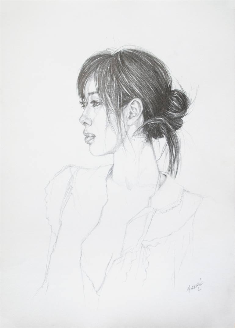 770x1077 Chinese Girl I Drawing - Chinese Girl Drawing