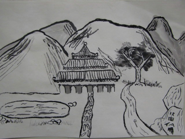 640x480 Chinese House Drawing Step - Chinese House Drawing