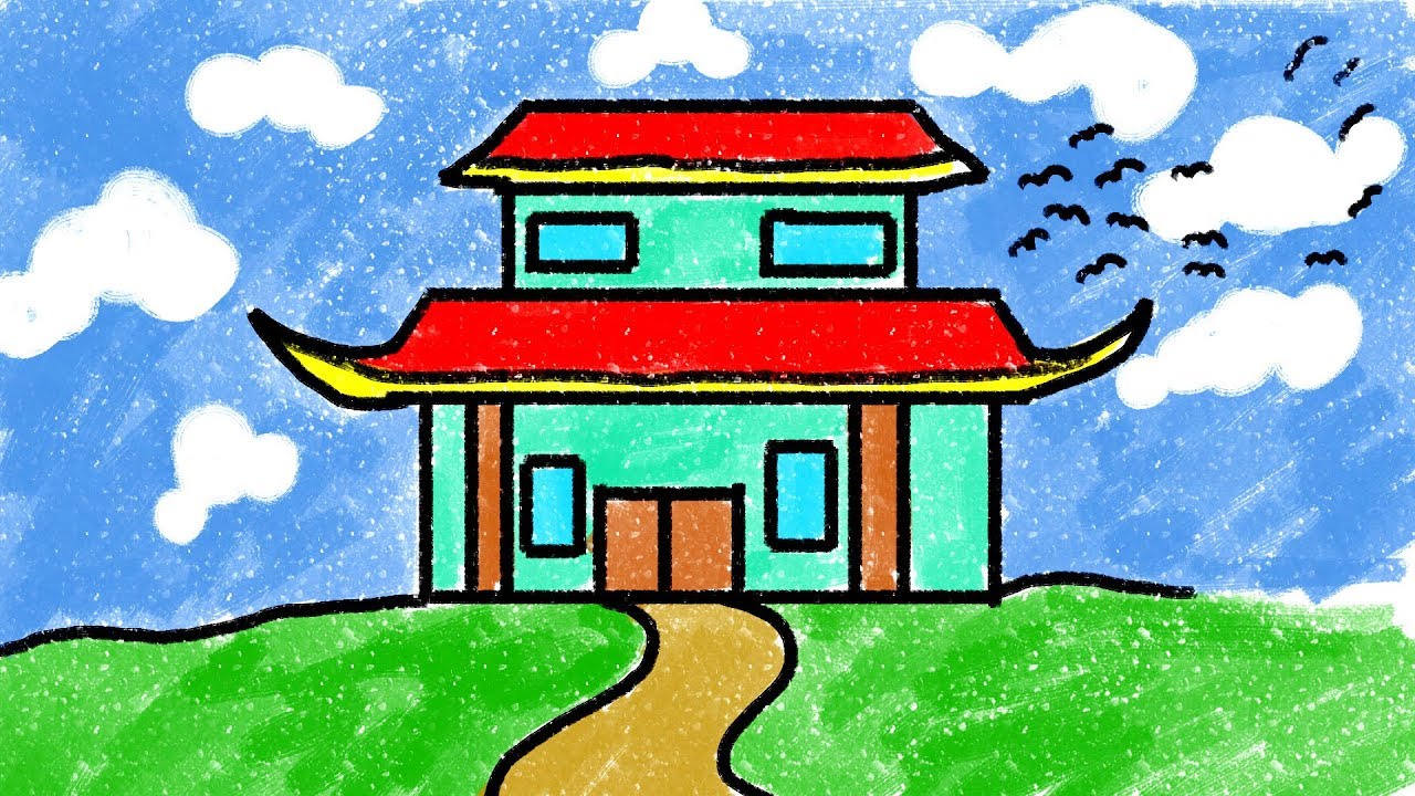 Chinese House Drawing at PaintingValley.com | Explore collection of