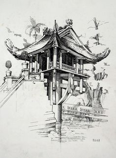 236x322 chinese architecture drawing pagoda drawing chinese pagoda - Chinese House Drawing