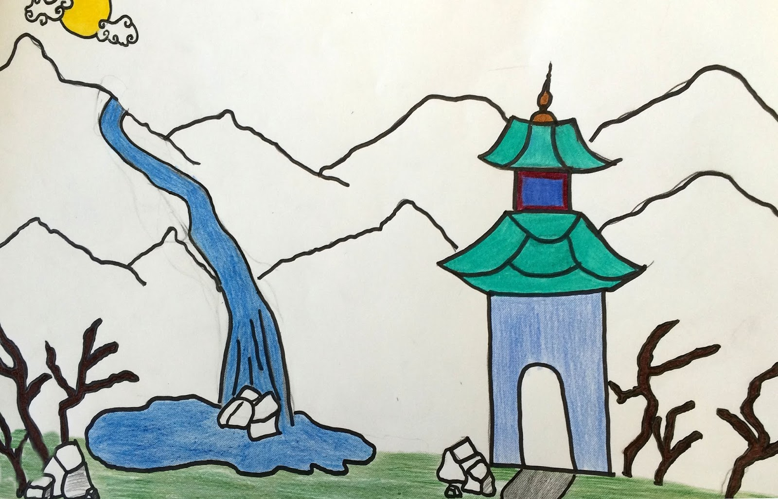 Chinese Landscape Drawing