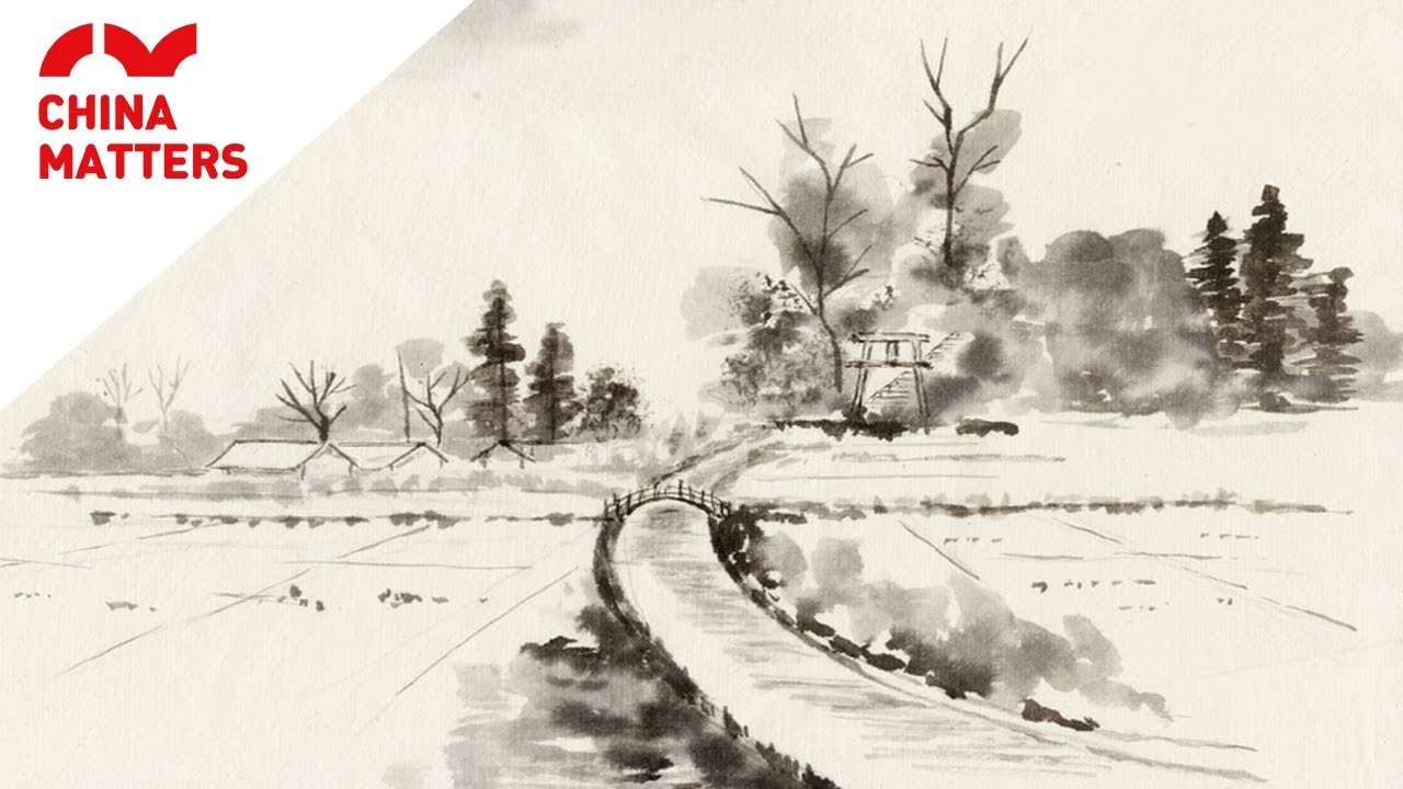 1280x720 Learn To Draw A Mountain In Chinese Landscape Painting - Chinese Landscape Drawing
