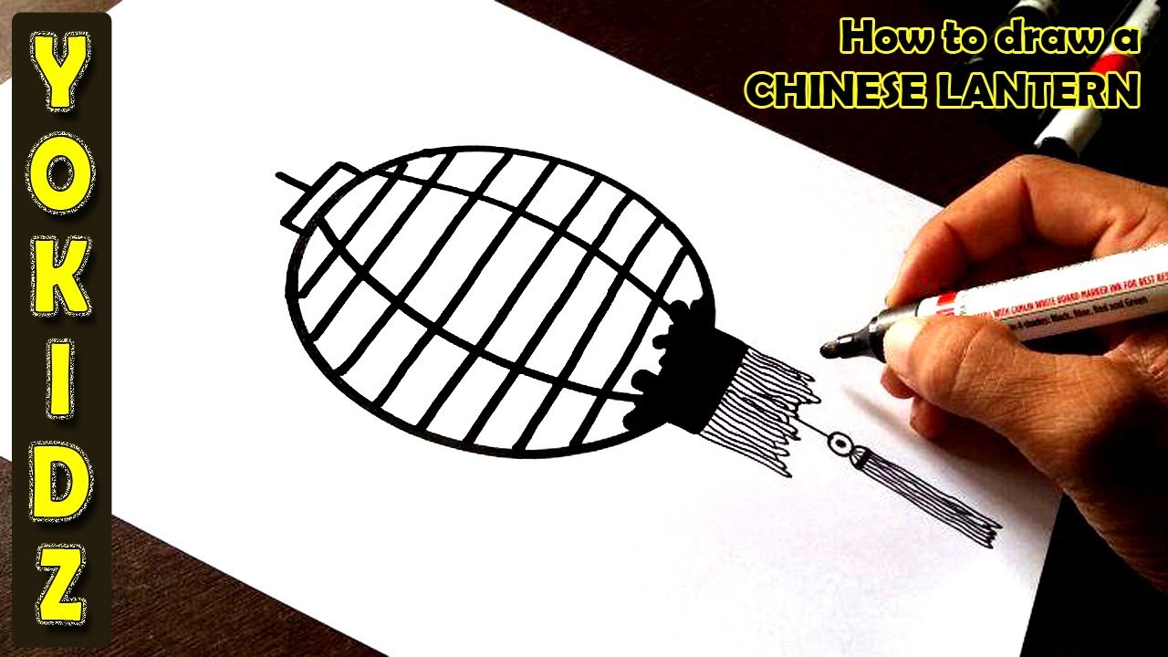 1280x720 how to draw a chinese lantern - Chinese Lantern Drawing