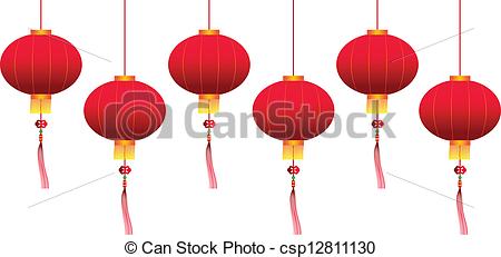 450x231 vector chinese hanging lanterns - Chinese Lantern Drawing