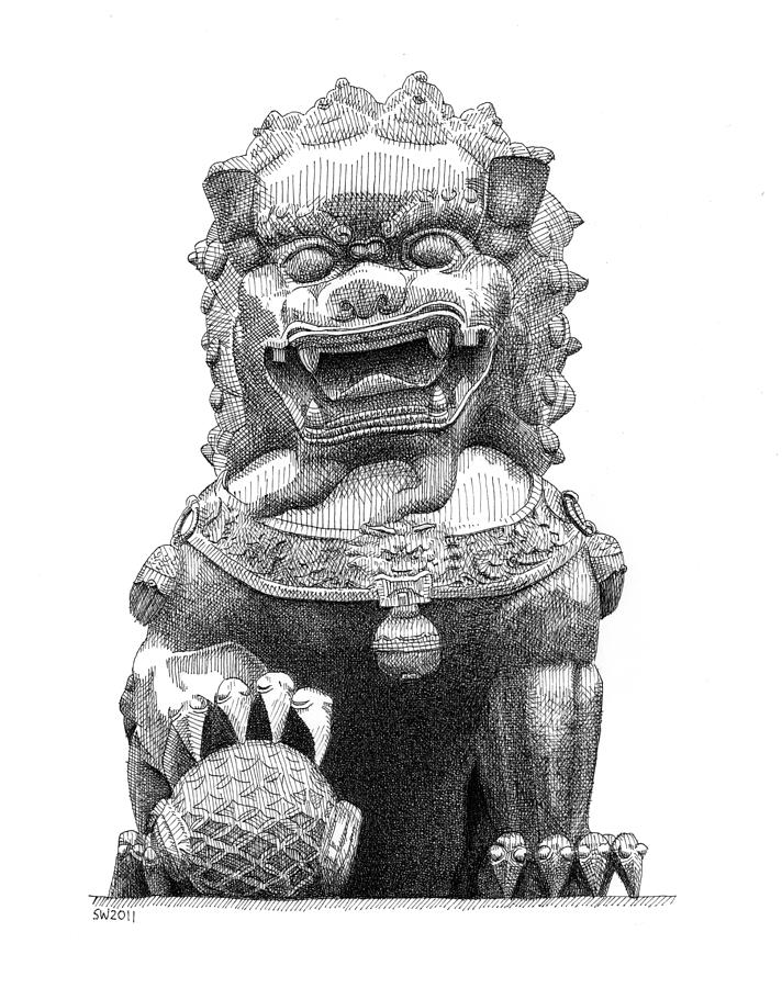Chinese Lion Drawing at Explore collection of