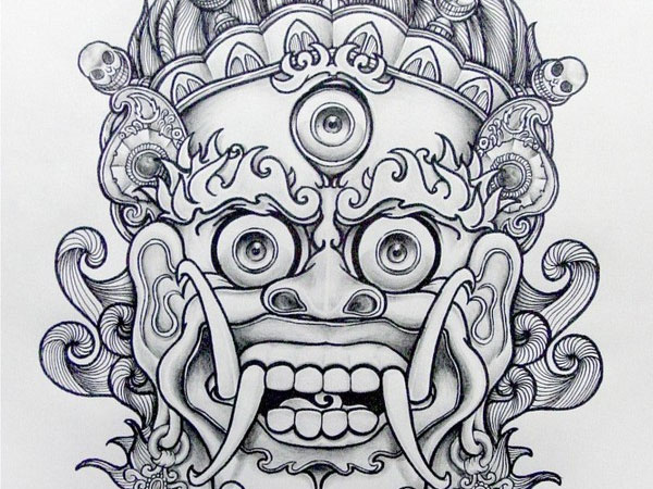 600x450 Tattoo Drawings - Chinese Lion Drawing