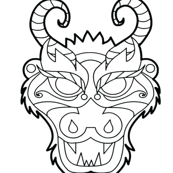 600x600 chinese dragon head pictures to print chinese lion head drawing - Chinese Lion Head Drawing