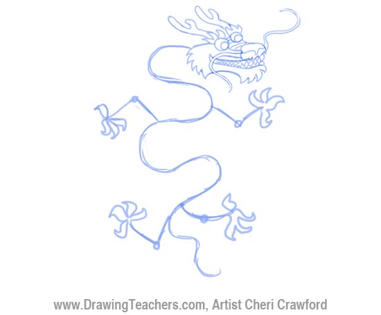 550x455 Chinese Dragon Drawing - Chinese Lion Head Drawing