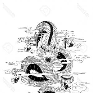 300x300 chinese dragon head hand draw monochrome sohadacouri - Chinese Lion Head Drawing