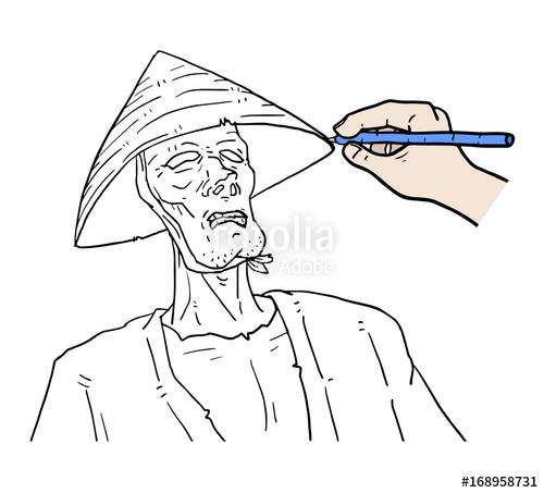 500x453 Chinese Man Illustration Stock Image And Royalty Free Vector - Chinese Man Drawing