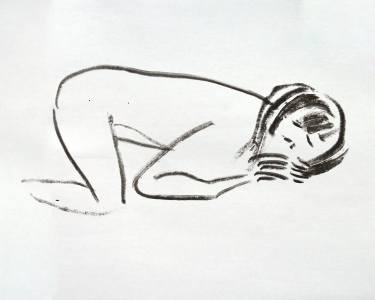 375x300 Abstract Drawing Portrait Of A Chinese Girl In Doggy Style - Chinese Man Drawing