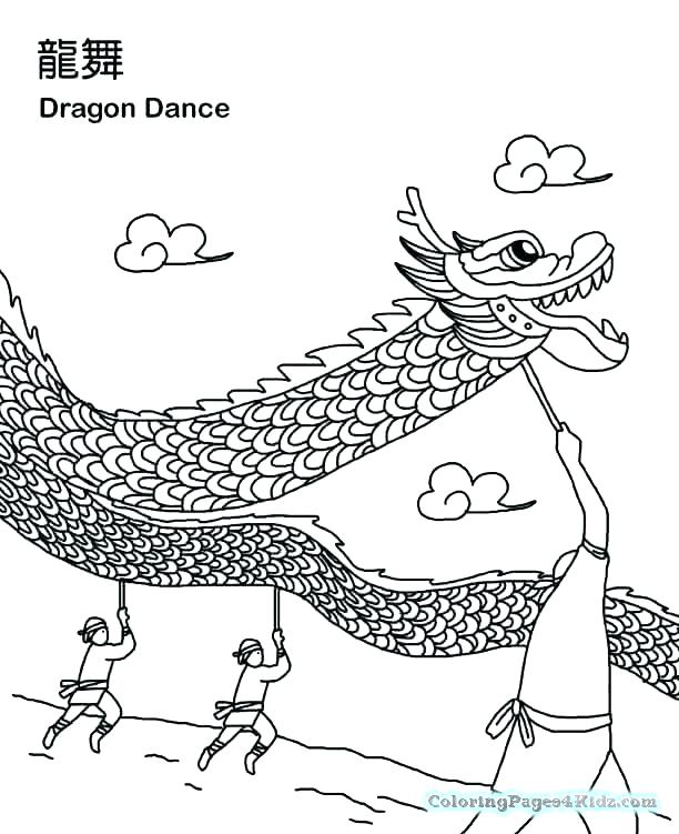612x751 Coloring - Chinese New Year Dragon Drawing