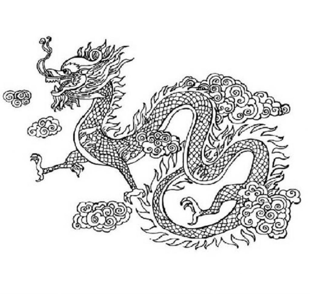 1024x971 drawing chinese new year dragon coloring sheet of your favorite - Chinese New Year Dragon Drawing