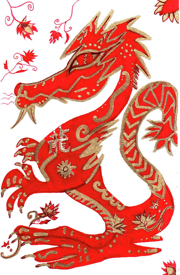 589x900 chinese new year astrology dragon drawing - Chinese New Year Dragon Drawing