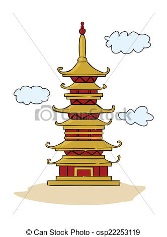 332x470 chinese pagoda clipart - Chinese Pagoda Drawing