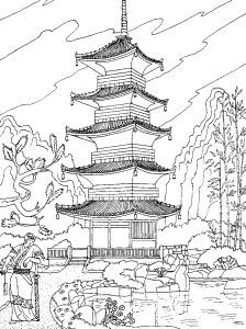 224x300 how to draw a pagoda, japanese pagoda step prom - Chinese Pagoda Drawing