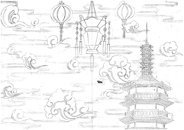 600x424 Tua Peh Kong Chinese Temple Digital Art On Student Show - Chinese Temple Drawing