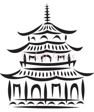 311x370 Chinese Temple Clipart Black And White Great Free Clipart - Chinese Temple Drawing