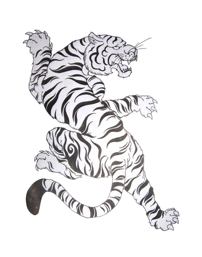 671x855 Chinese Tiger Drawing - Chinese Tiger Drawing
