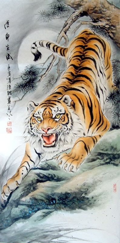 396x800 Chinese Tiger Tattoos With Meanings - Chinese Tiger Drawing