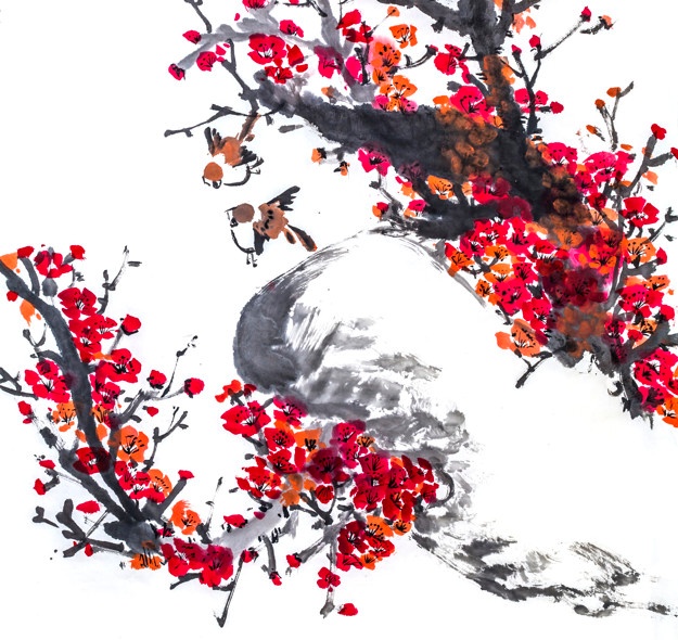 625x590 Plum Tree Vectors, Photos And Free Download - Chinese Tree Drawing