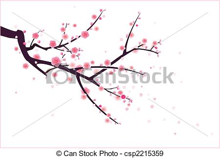 450x324 Plum Tree Illustrations And Clip Art Plum Tree Royalty Free - Chinese Tree Drawing