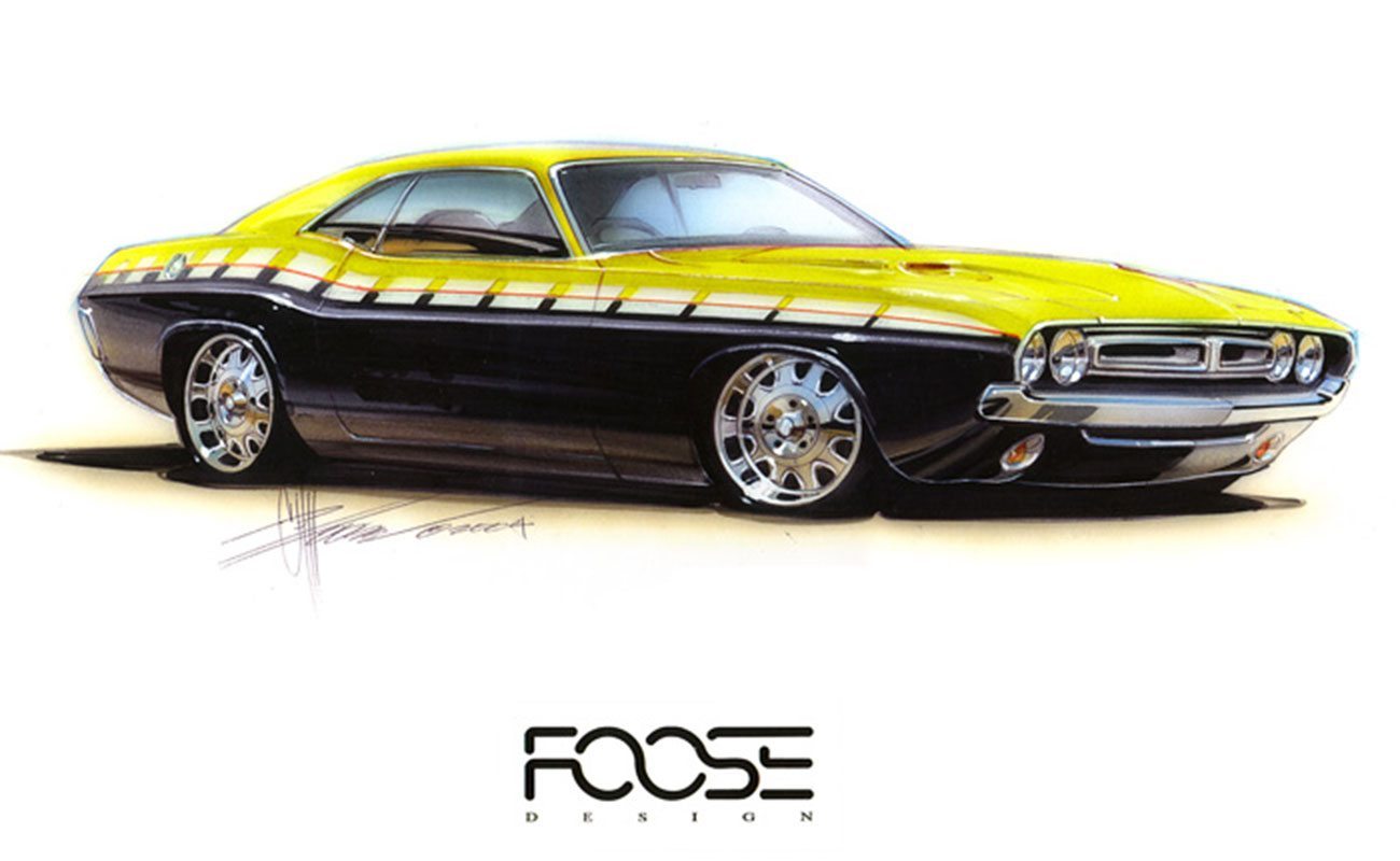 1300x800 Commission Art - Chip Foose Car Drawings