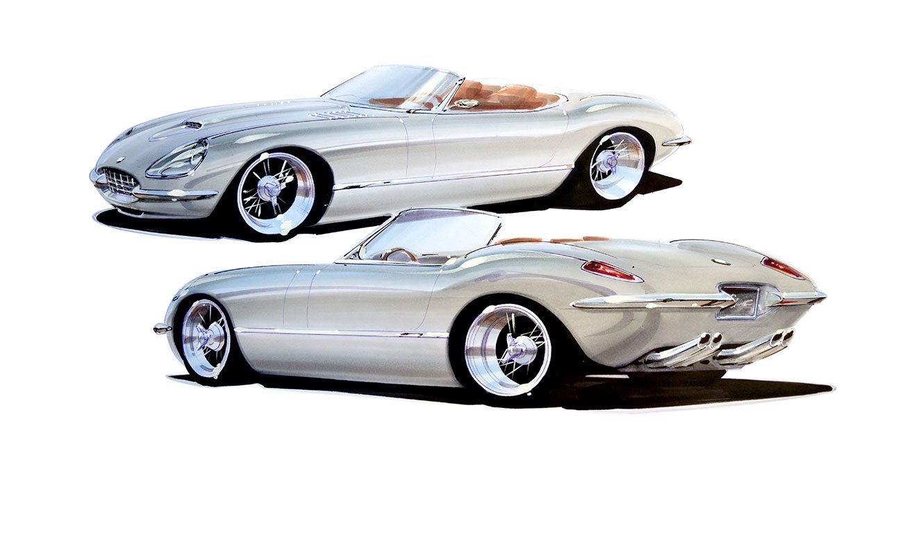 1300x800 Foose Design Art - Chip Foose Car Drawings