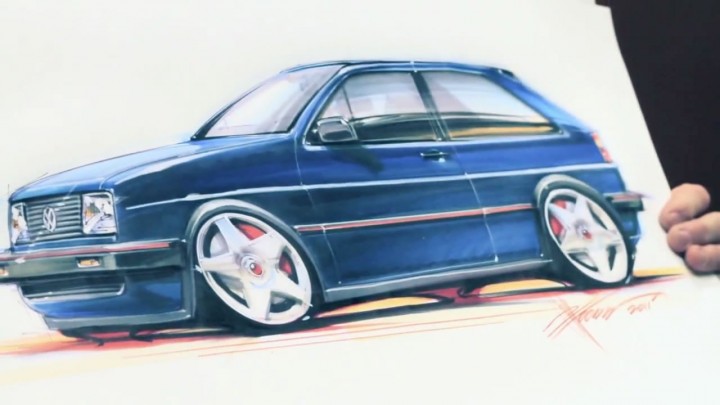 720x405 Hot Rod Designer Chip Foose Sketches The Vw Golf Mkii - Chip Foose Car Drawings