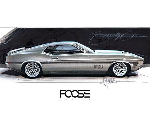 500x393 chip foose, foose design sports cars - Chip Foose Mustang Drawing