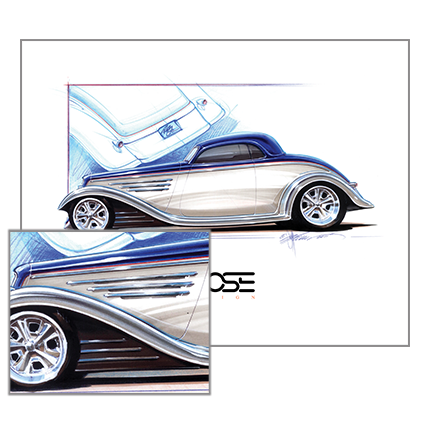 430x430 Art - Chip Foose Mustang Drawing
