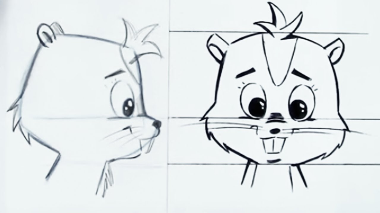 1280x720 how to draw a chipmunk - Chipmunk Drawing